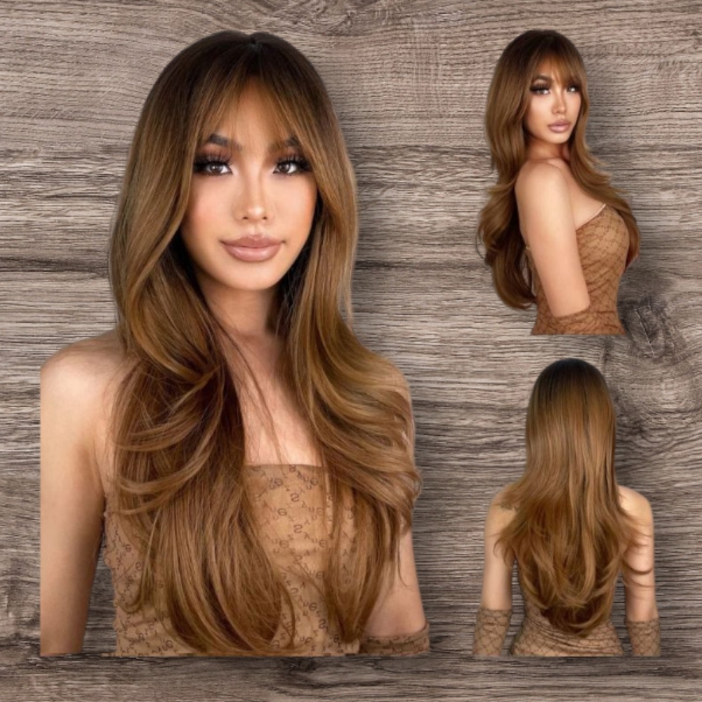 N NAYASA Luxurious Brown 24Ombre Hair Extensions